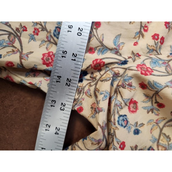 House Of‎ Harlow Peasant Top Womens Size Large Floral Beige Ruffle Neckline - Picture 12 of 16